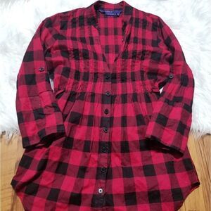 Miley cyrus flannel longsleeve dress